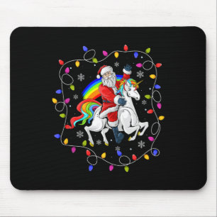 Weihnachten Weihnachten Weihnachtsmann reiten Unic Mousepad