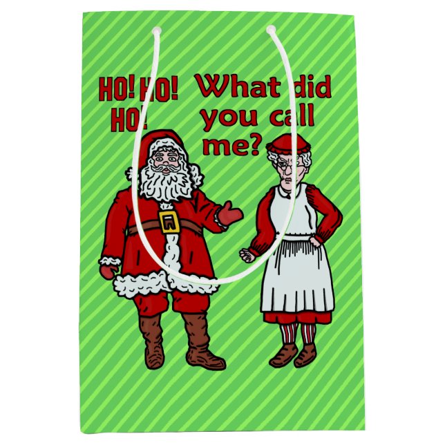 Weihnachten Weihnachten Weihnachtsmann & Spaß Mittlere Geschenktüte (Vorderseite)