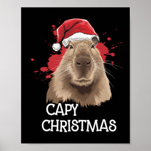 Weihnachten Weihnachten Weihnachtsmannmütze Pajama Poster