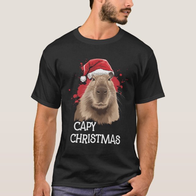 Weihnachten Weihnachten Weihnachtsmannmütze Pajama T-Shirt (Vorderseite)