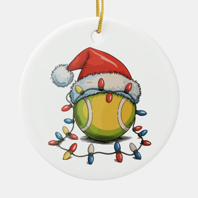Weihnachten Weihnachten Weihnachtsmannmütze Sport Keramik Ornament (Vorne)