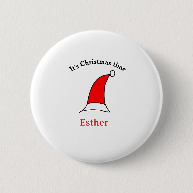 Weihnachten Weihnachten Weihnachtsnamen einfacher  Button (Vorderseite)