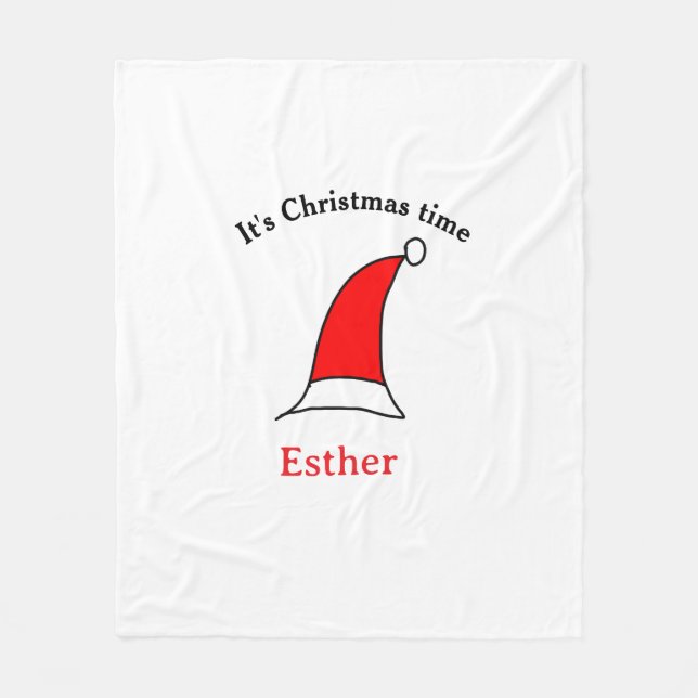 Weihnachten Weihnachten Weihnachtsnamen einfacher  Fleecedecke (Vorderseite)