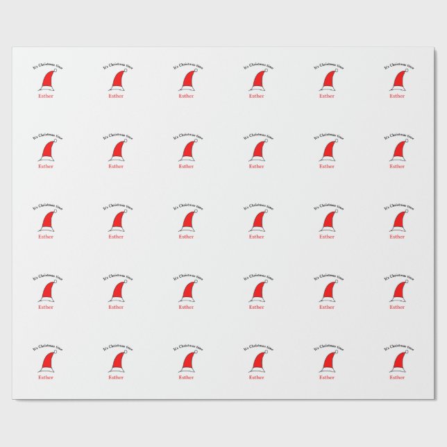 Weihnachten Weihnachten Weihnachtsnamen einfacher  Geschenkpapier (Flach)