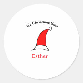Weihnachten Weihnachten Weihnachtsnamen einfacher  Runder Aufkleber
