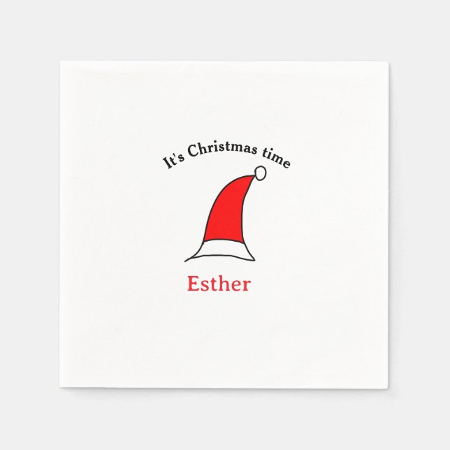 Weihnachten Weihnachten Weihnachtsnamen einfacher  Serviette (Vorderseite)