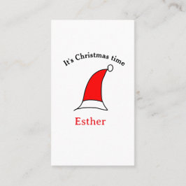 Weihnachten Weihnachten Weihnachtsnamen einfacher  Visitenkarte