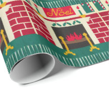 Weihnachten Weihnachts-Feuerplatz Red Green Gold C