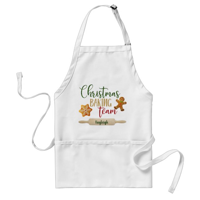 Weihnachten - "Weihnachtsbackteam" - Persönlich ge Schürze (Vorne)