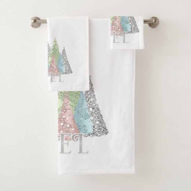 Weihnachten Weihnachtsbadehandtücher Set | Modern  (Insitu)