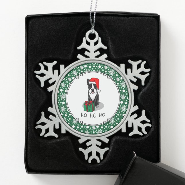 Weihnachten - Weihnachtsbaum - Niedlich Schneeflocken Zinn-Ornament (Box)