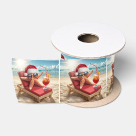 Weihnachten Weihnachtsfeier in einer Chaise Lounge Satinband
