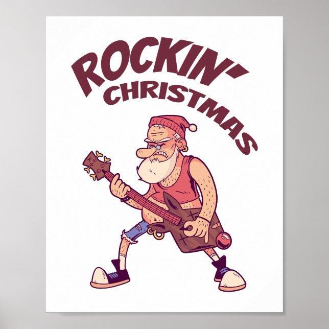 Weihnachten, Weihnachtsfeier mit Gitarre Invita Poster (Vorne)