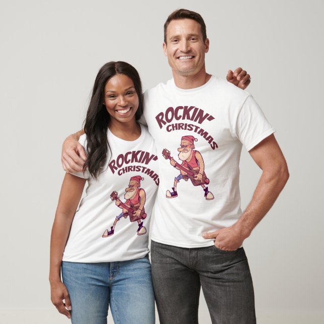 Weihnachten, Weihnachtsfeier mit Gitarre Invita T-Shirt (Unisex)