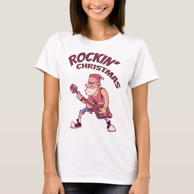 Weihnachten, Weihnachtsfeier mit Gitarre Invita T-Shirt (Vorderseite)