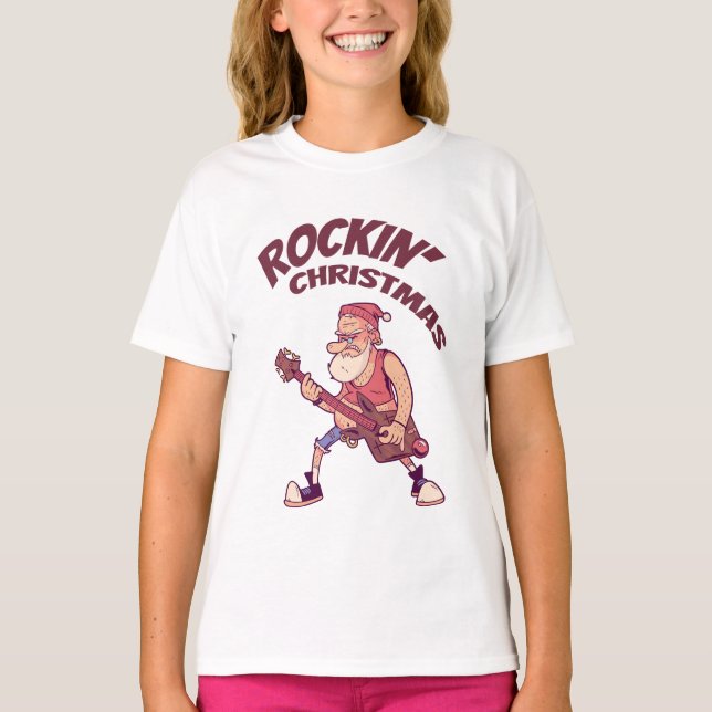 Weihnachten, Weihnachtsfeier mit Gitarre Invita T-Shirt (Vorderseite)
