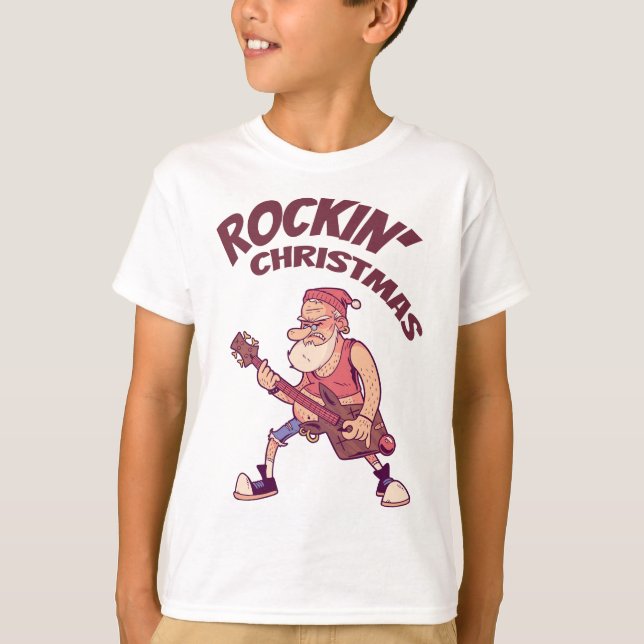 Weihnachten, Weihnachtsfeier mit Gitarre Invita T-Shirt (Vorderseite)
