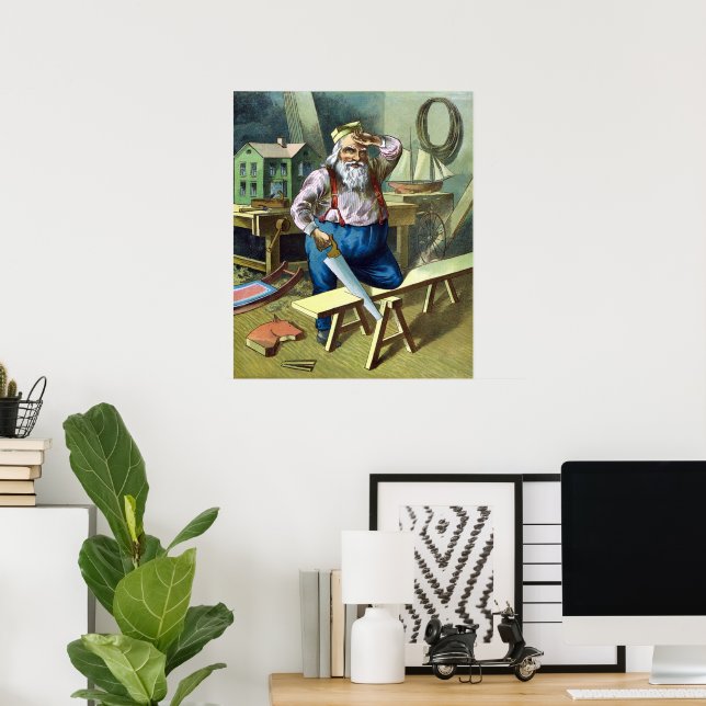 Weihnachten, Weihnachtsfeiertag, Gebäude Spielzeug Poster (Heimbüro)
