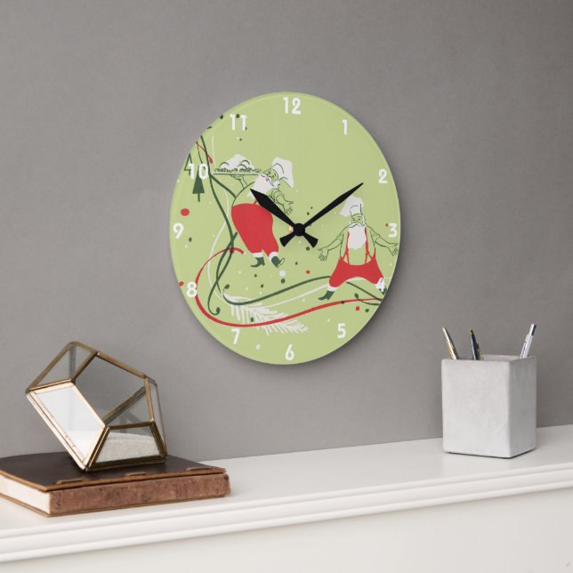 Weihnachten, Weihnachtsfeiertag, Koch mit Abendess Große Wanduhr (Büro)
