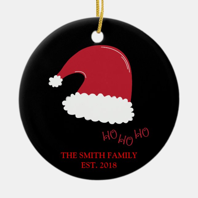 Weihnachten Weihnachtsfest etablierte Familie Orna Keramik Ornament (Vorne)