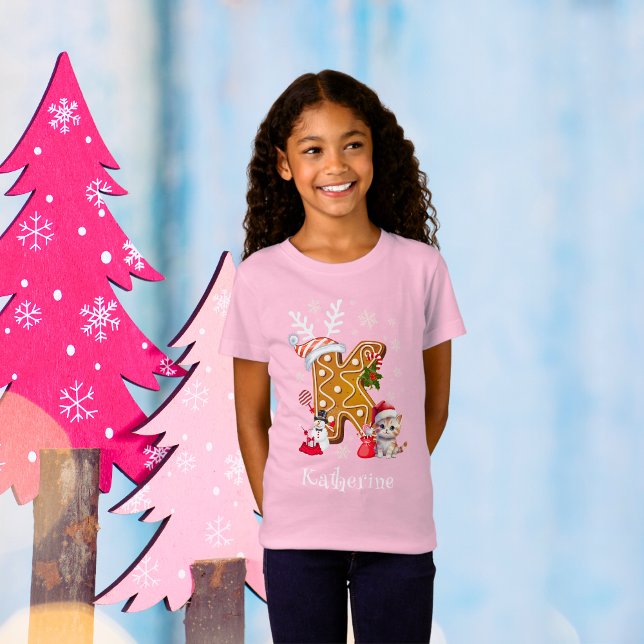 Weihnachten Weihnachtsgebäck Alphabet K Girl's T-Shirt (Von Creator hochgeladen)