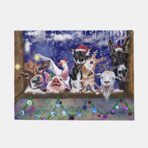 Weihnachten Weihnachtsgeschenk mit Happy Farm Part Fußmatte