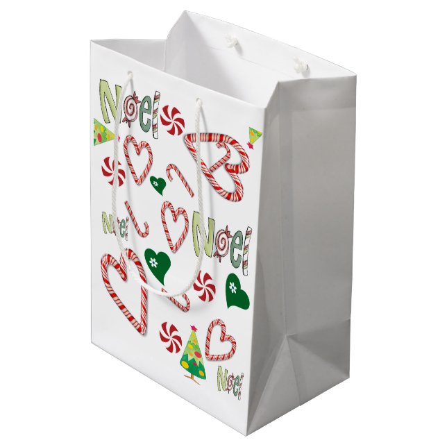 Weihnachten Weihnachtsgeschenktaschen Mittlere Geschenktüte (Rückseite Schrägansicht)