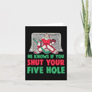Weihnachten Weihnachtshockey Goaltender Goalie 1 Karte