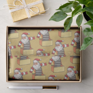 Weihnachten, Weihnachtsmann als Jack in der Schach Seidenpapier