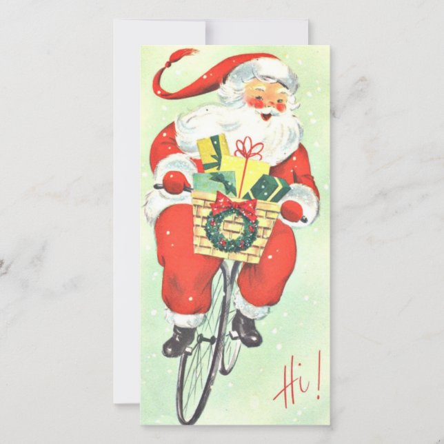 Weihnachten Weihnachtsmann auf dem Bike (Vorderseite)