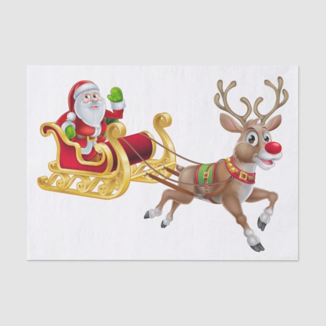 Weihnachten Weihnachtsmann auf dem Roten Meer Seidenpapier (Vorderseite)