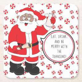 Weihnachten Weihnachtsmann - Farbenferd Rechteckiger Pappuntersetzer