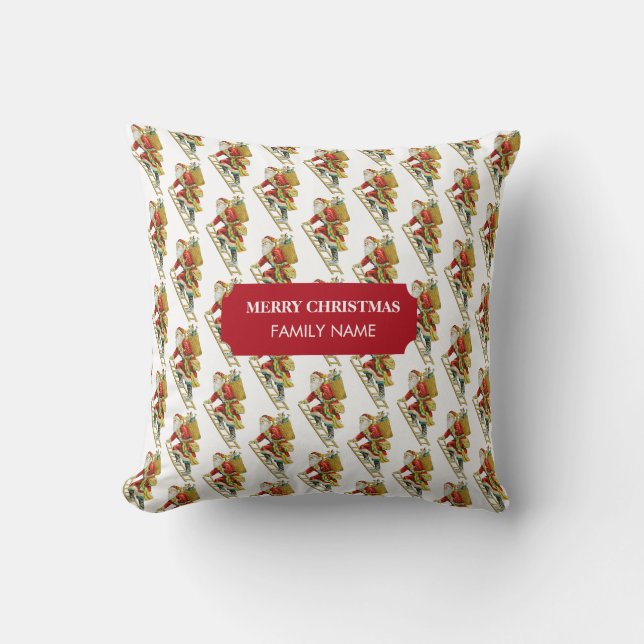 Weihnachten Weihnachtsmann & Geschenke Individuell Kissen (Vorderseite)