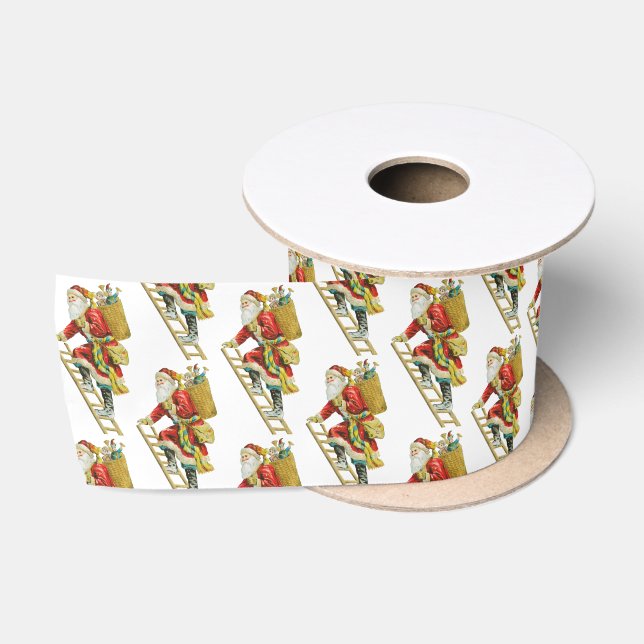 Weihnachten Weihnachtsmann & Geschenke Satinband (Spule)
