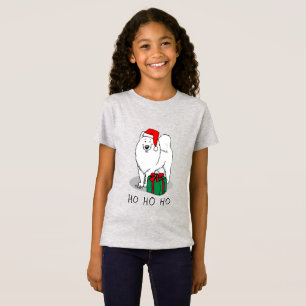 Weihnachten Weihnachtsmann Hat Samoyed Dog Funny T-Shirt