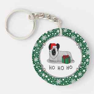 Weihnachten Weihnachtsmann Hat Skye Terrier (Silbe Schlüsselanhänger