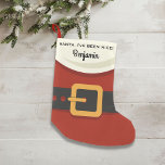 Weihnachten Weihnachtsmann ich war Nice Custom Kleiner Weihnachtsstrumpf<br><div class="desc">Wird Santa Sie dieses Jahr besuchen? Egal, ob Sie frech oder nett waren, der Weihnachtsjubeln mit diesem lustigen Weihnachtsjubiläum mit festlichem Anzug in Rot, Weiß und Schwarz aus Santa-Schrift und individuellem Strumpf. Oben steht "Santa, ich war schön!" (leicht ändern oder löschen) Fügen Sie einen Namen oder Text hinzu. Spaß und...</div>