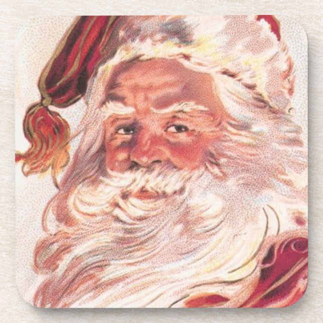 Weihnachten Weihnachtsmann Illustration Getränkeuntersetzer (Vorderseite)
