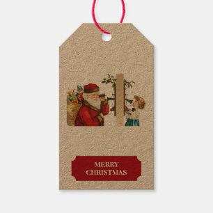 Weihnachten Weihnachtsmann & Kindergeschenktags Geschenkanhänger
