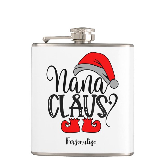 Weihnachten Weihnachtsmann Klaus Funny Holiday Spa Flachmann (Vorderseite)