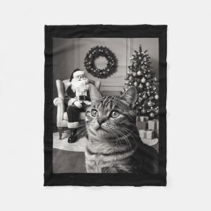 Weihnachten Weihnachtsmann Merry X-mas Funny Cat S Fleecedecke
