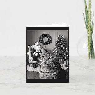 Weihnachten Weihnachtsmann Merry X-mas Funny Cat S Karte
