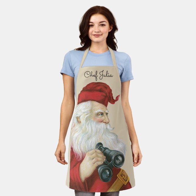 Weihnachten, Weihnachtsmann mit Binokularen Schürze (Getragen)