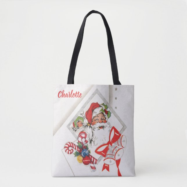 Weihnachten, Weihnachtsmann mit Candy Canes Tasche (Vorderseite)