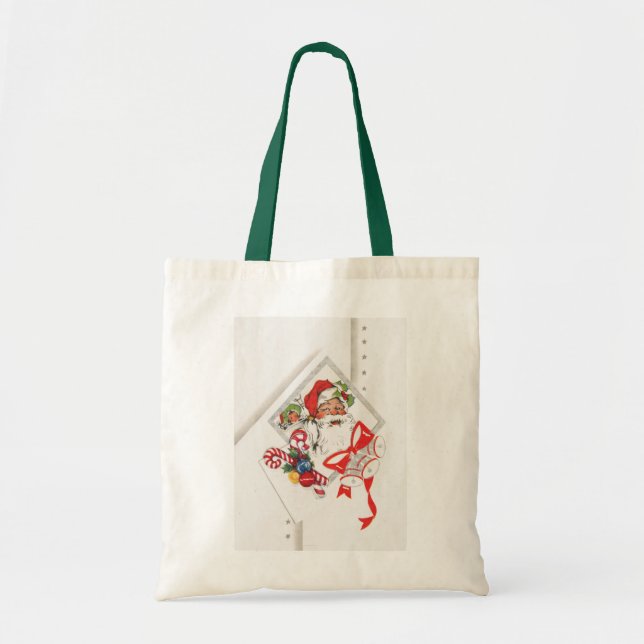 Weihnachten, Weihnachtsmann mit Candy Canes Tragetasche (Vorne)