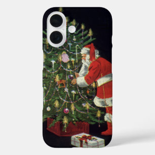 Weihnachten, Weihnachtsmann mit Geschenken iPhone 16 Hülle