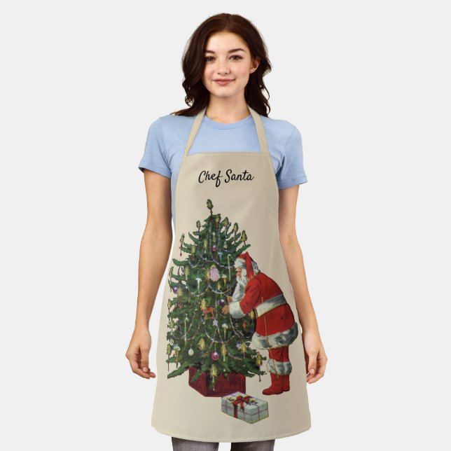 Weihnachten, Weihnachtsmann mit Geschenken Schürze (Getragen)