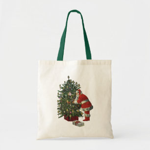 Weihnachten, Weihnachtsmann mit Geschenken Tragetasche