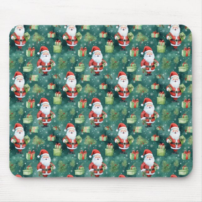 Weihnachten Weihnachtsmann Nahtloses Muster-82909 Mousepad (Vorne)