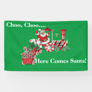 Weihnachten Weihnachtsmann Pfefferminzbahn Banner
